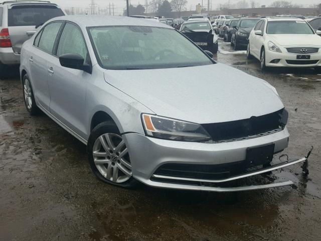 3VW1K7AJ3FM243755 - 2015 VOLKSWAGEN JETTA BASE ვერცხლისფერი ფოტო 1