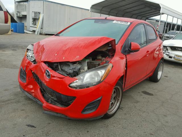 JM1DE1KZ9C0145191 - 2012 MAZDA MAZDA2 RED photo 2