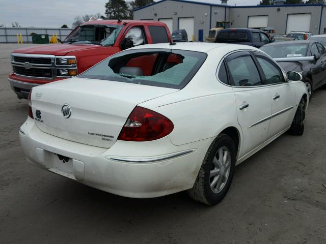 2G4WD582161127110 - 2006 BUICK LACROSSE C WHITE photo 4