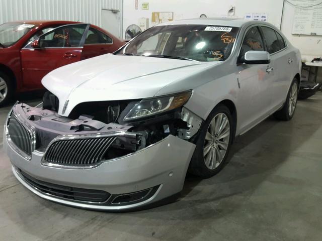 1LNHL9FT1EG606921 - 2014 LINCOLN MKS SILVER photo 2