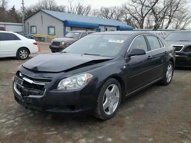 1G1ZJ57768F295546 - 2008 CHEVROLET MALIBU 2LT BLACK photo 2