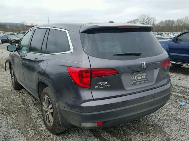 5FNYF5H59HB037785 - 2017 HONDA PILOT EXL GRAY photo 3