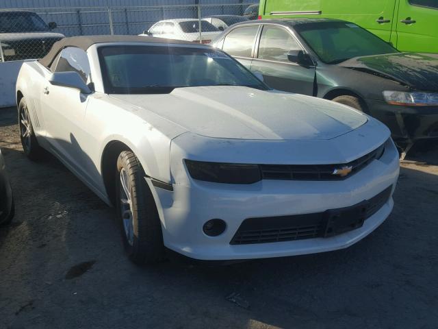 2G1FB3D30E9127833 - 2014 CHEVROLET CAMARO LT WHITE photo 1