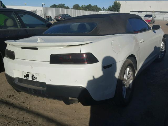 2G1FB3D30E9127833 - 2014 CHEVROLET CAMARO LT WHITE photo 4