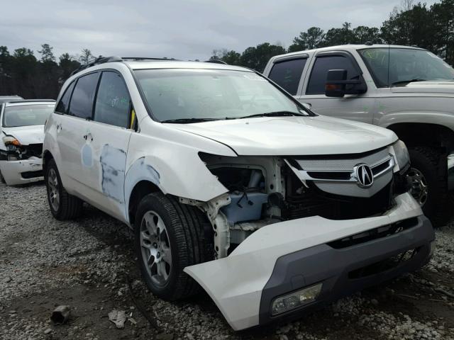 2HNYD28458H538060 - 2008 ACURA MDX TECHNO WHITE photo 1