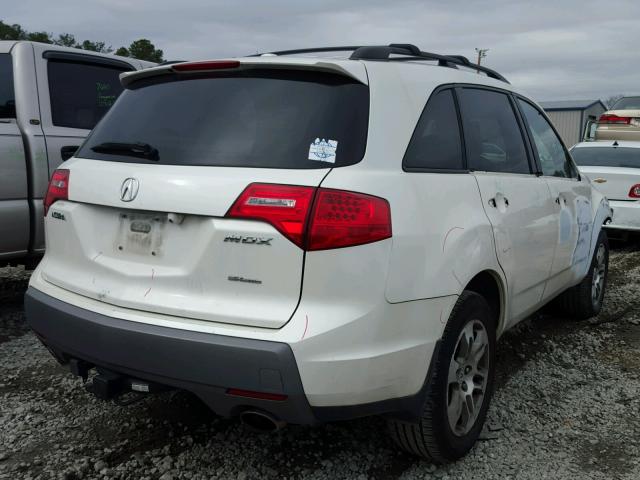 2HNYD28458H538060 - 2008 ACURA MDX TECHNO WHITE photo 4