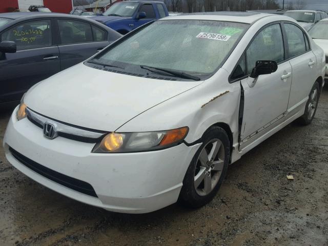 1HGFA16888L049615 - 2008 HONDA CIVIC EX WHITE photo 2