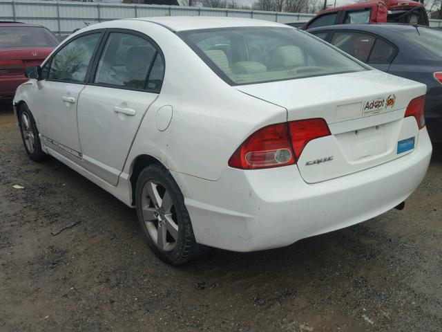 1HGFA16888L049615 - 2008 HONDA CIVIC EX WHITE photo 3