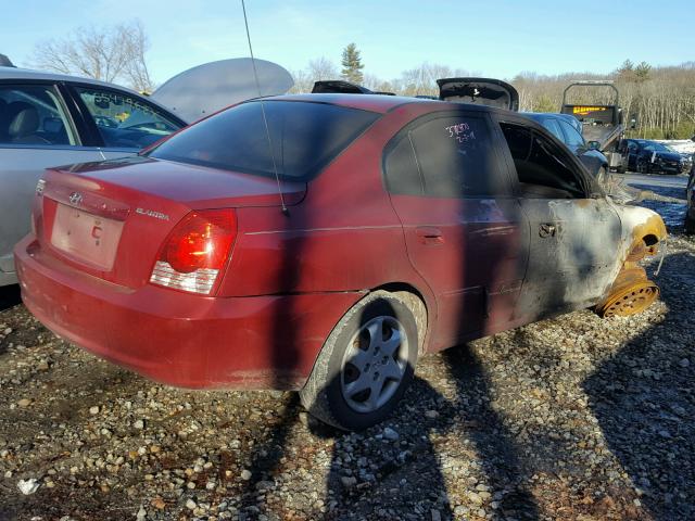 KMHDN46D96U304509 - 2006 HYUNDAI ELANTRA GL RED photo 4