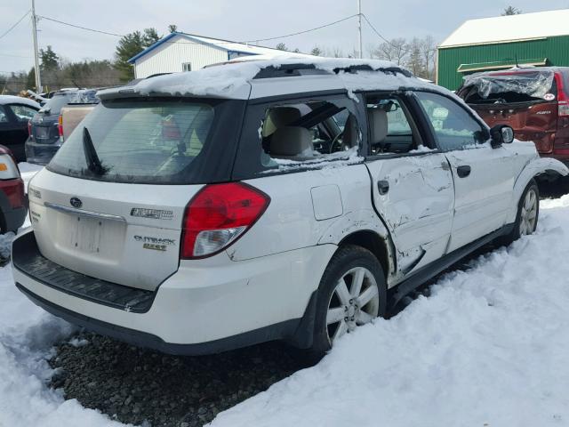 4S4BP61C587324446 - 2008 SUBARU OUTBACK 2. WHITE photo 4