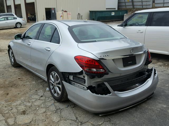 55SWF4JB7GU178885 - 2016 MERCEDES-BENZ C 300 SILVER photo 3