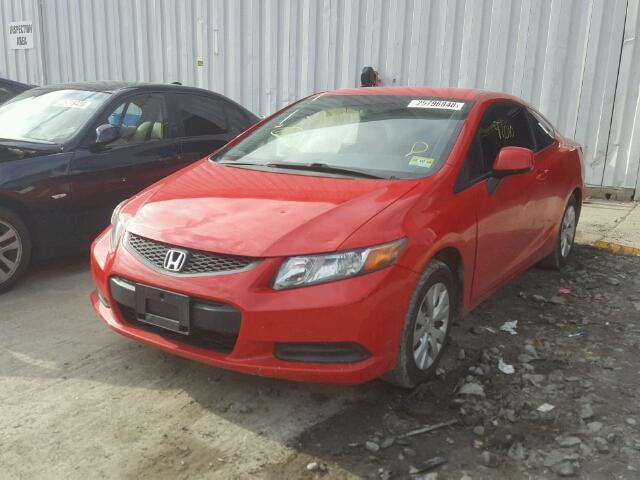 2HGFG3A59CH512052 - 2012 HONDA CIVIC LX RED photo 2