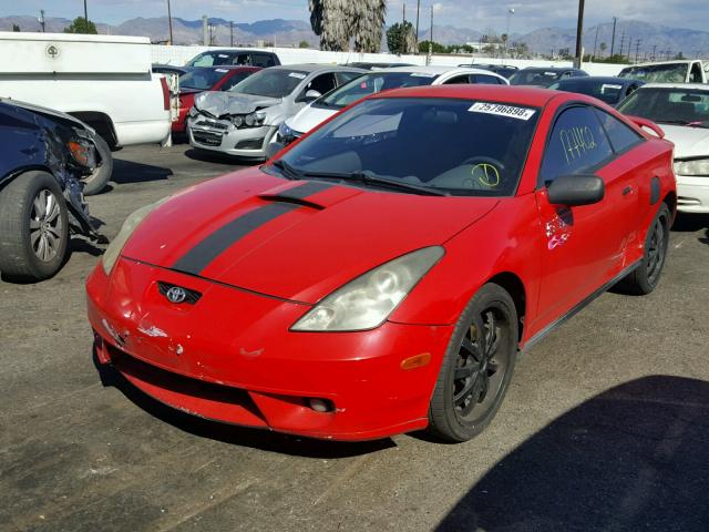 JTDDR32TX20129222 - 2002 TOYOTA CELICA GT RED photo 2