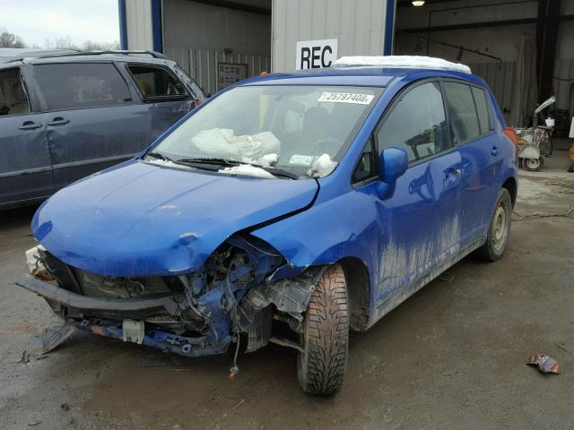 3N1BC13E88L449957 - 2008 NISSAN VERSA S BLUE photo 2