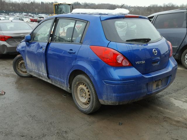 3N1BC13E88L449957 - 2008 NISSAN VERSA S BLUE photo 3