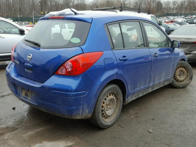 3N1BC13E88L449957 - 2008 NISSAN VERSA S BLUE photo 4