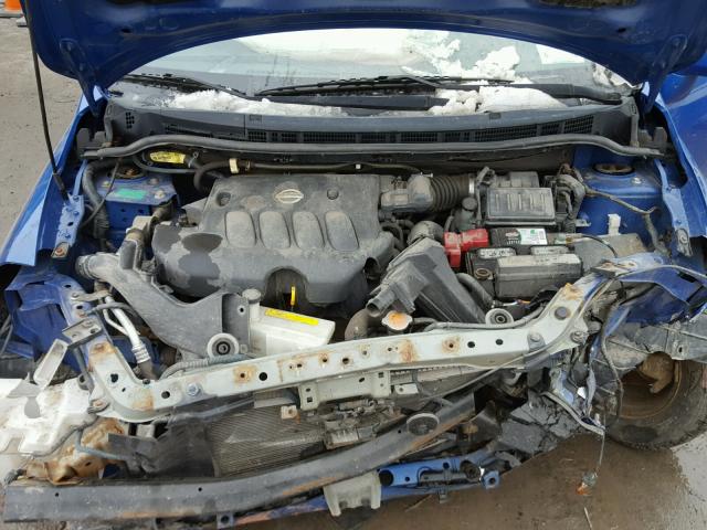 3N1BC13E88L449957 - 2008 NISSAN VERSA S BLUE photo 7