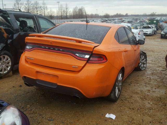 1C3CDFBA7DD333521 - 2013 DODGE DART SXT ORANGE photo 4