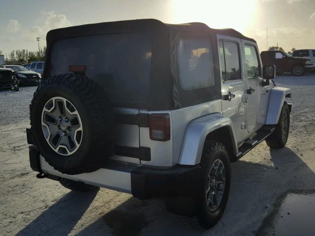 1J4HA5H13BL633095 - 2011 JEEP WRANGLER U SILVER photo 4