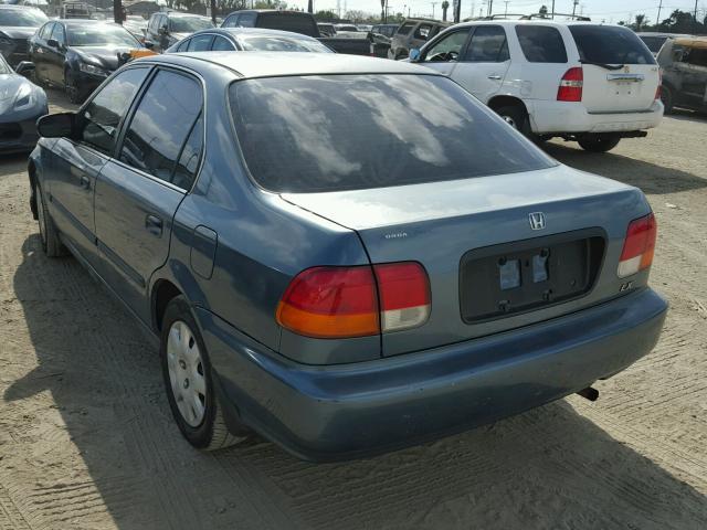 2HGEJ6675WH540010 - 1998 HONDA CIVIC LX BLUE photo 3