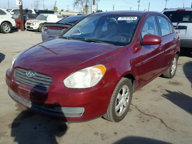 KMHCN46C26U022912 - 2006 HYUNDAI ACCENT GLS RED photo 2