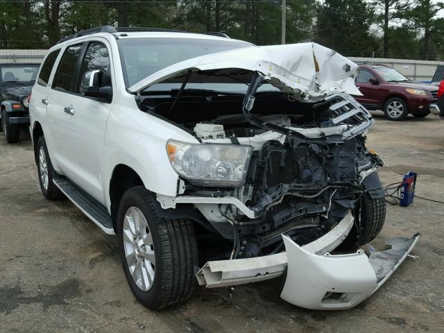 5TDBY67A18S017773 - 2008 TOYOTA SEQUOIA PL WHITE photo 1