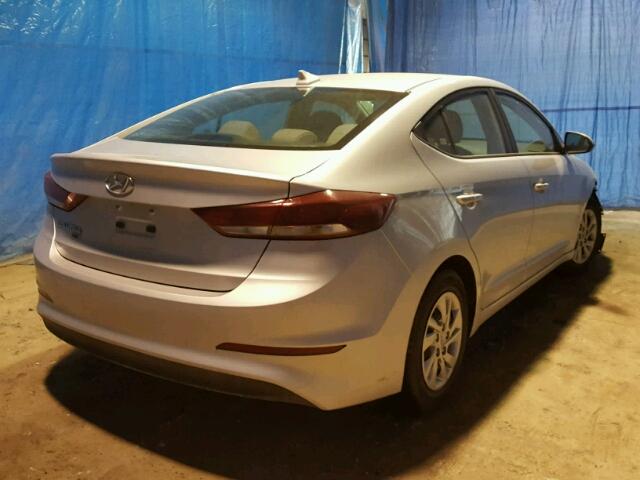 KMHD74LF1HU109717 - 2017 HYUNDAI ELANTRA SE SILVER photo 4