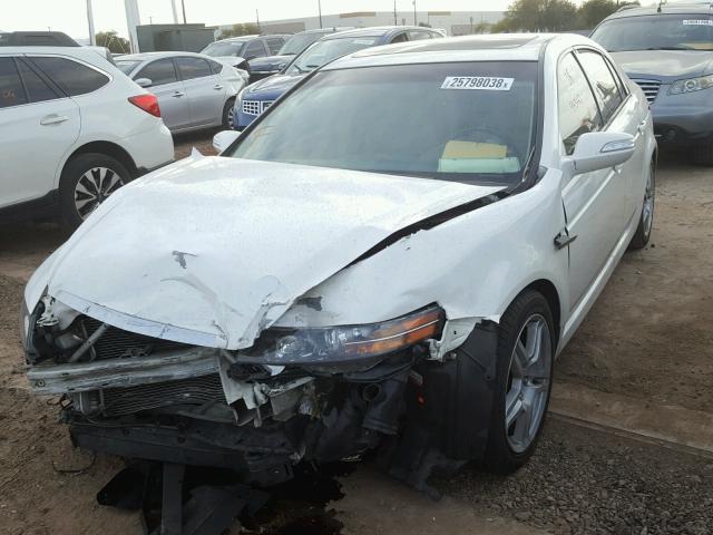 19UUA66208A001151 - 2008 ACURA TL WHITE photo 2