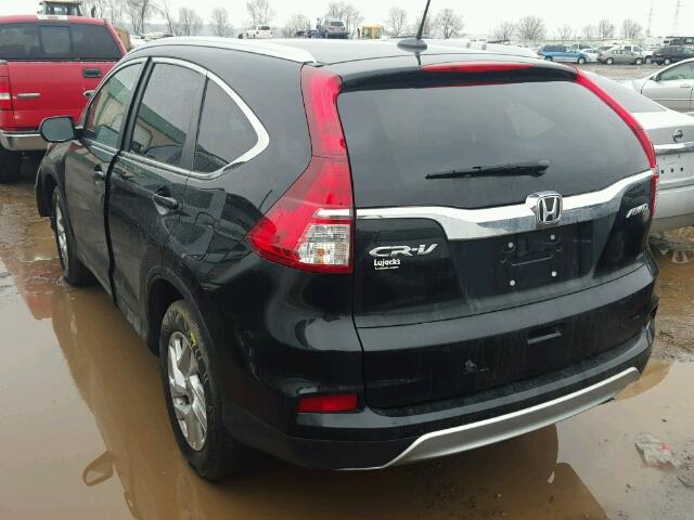 2HKRM4H7XFH613887 - 2015 HONDA CR-V EXL BLACK photo 3