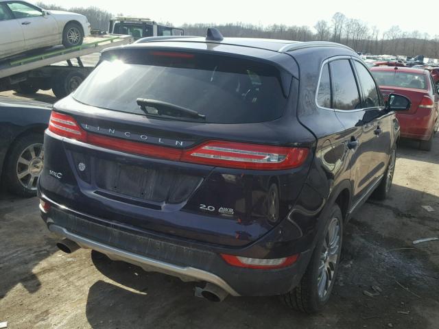 5LMCJ2A95FUJ40557 - 2015 LINCOLN MKC PURPLE photo 4