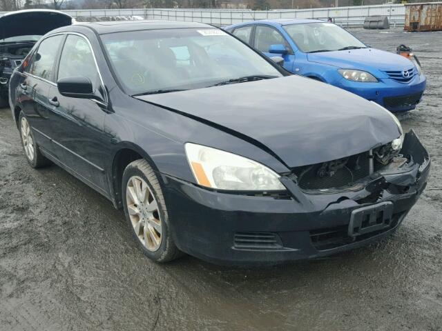 1HGCM66597A001418 - 2007 HONDA ACCORD EX BLACK photo 1