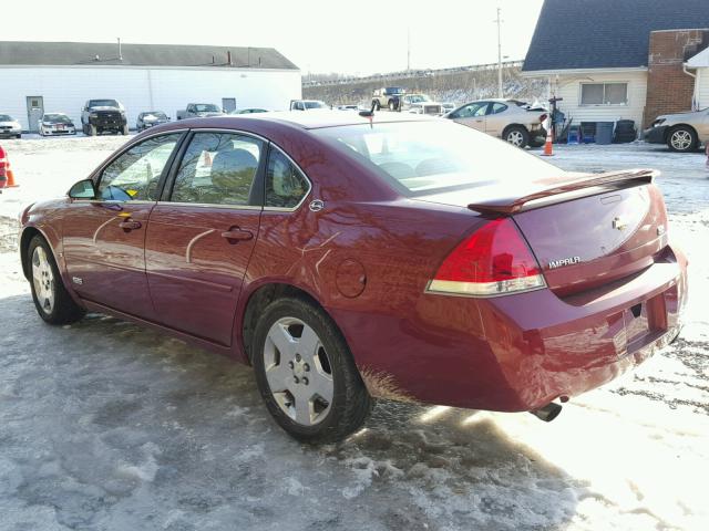 2G1WD58C989200931 - 2008 CHEVROLET IMPALA SUP RED photo 3