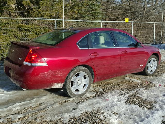 2G1WD58C989200931 - 2008 CHEVROLET IMPALA SUP 红色 照片 4
