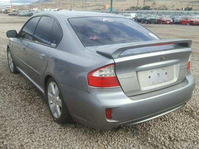 4S3BL676684204304 - 2008 SUBARU LEGACY GT SILVER photo 3