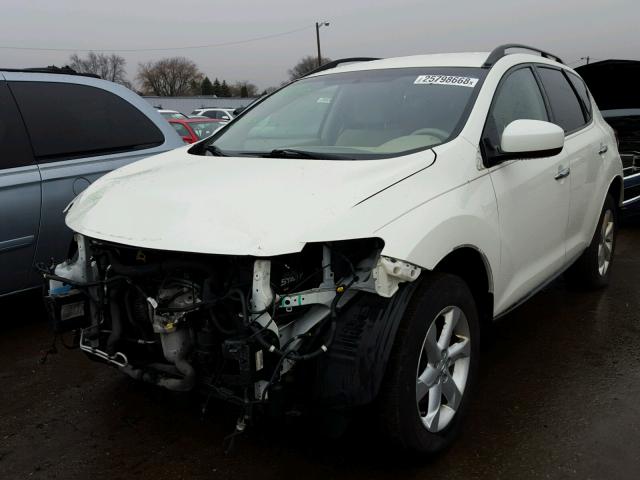 JN8AZ18W99W126168 - 2009 NISSAN MURANO S WHITE photo 2