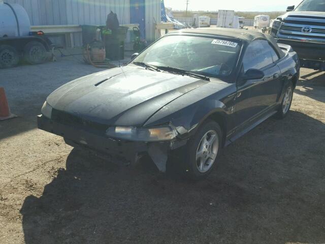 1FAFP4443YF235064 - 2000 FORD MUSTANG BLACK photo 2