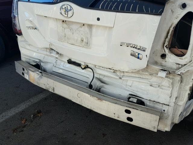 JTDKB20U377571856 - 2007 TOYOTA PRIUS WHITE photo 9