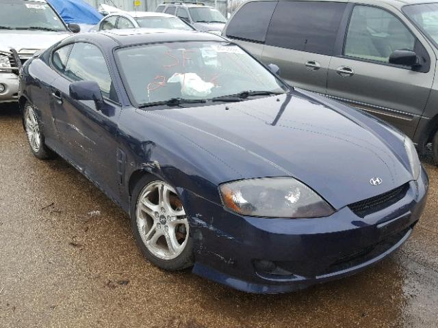 KMHHM65D25U166327 - 2005 HYUNDAI TIBURON BLUE photo 1