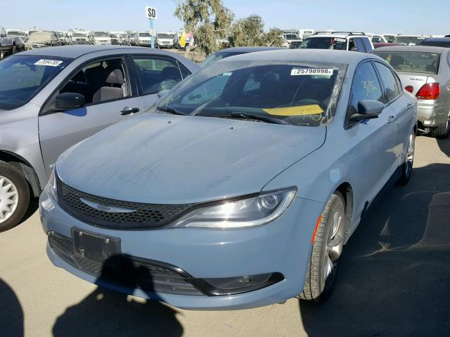 1C3CCCBB0FN639113 - 2015 CHRYSLER 200 S BLUE photo 2