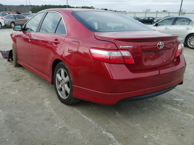 4T1BE46K49U265788 - 2009 TOYOTA CAMRY BASE RED photo 3