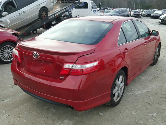 4T1BE46K49U265788 - 2009 TOYOTA CAMRY BASE RED photo 4