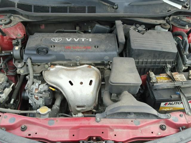 4T1BE46K49U265788 - 2009 TOYOTA CAMRY BASE RED photo 7