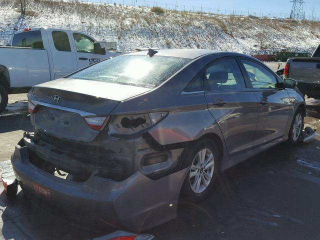 5NPEB4AC4EH826649 - 2014 HYUNDAI SONATA GLS GRAY photo 4