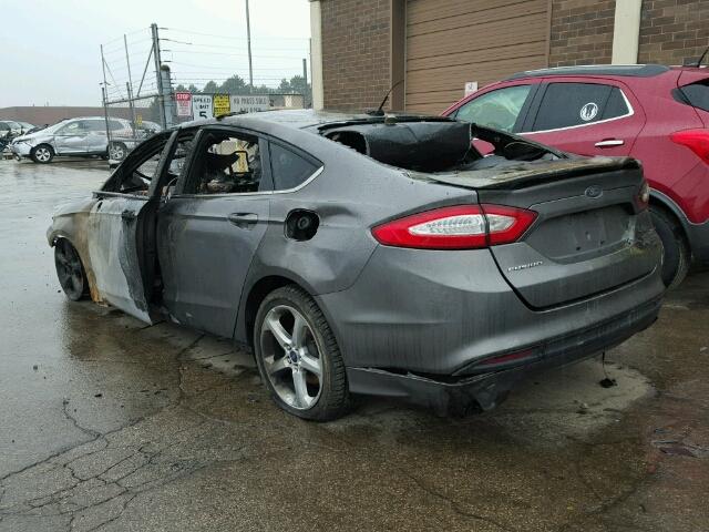 3FA6P0HR6DR291222 - 2013 FORD FUSION SE GRAY photo 3