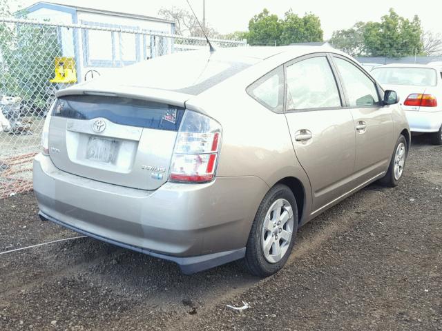 JTDKB22UX40011592 - 2004 TOYOTA PRIUS TAN photo 4