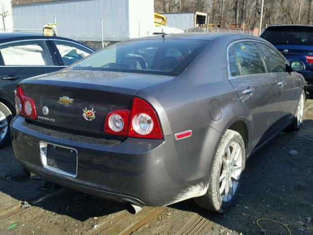 1G1ZE5E79A4121348 - 2010 CHEVROLET MALIBU LTZ ნაცრისფერი ფოტო 4