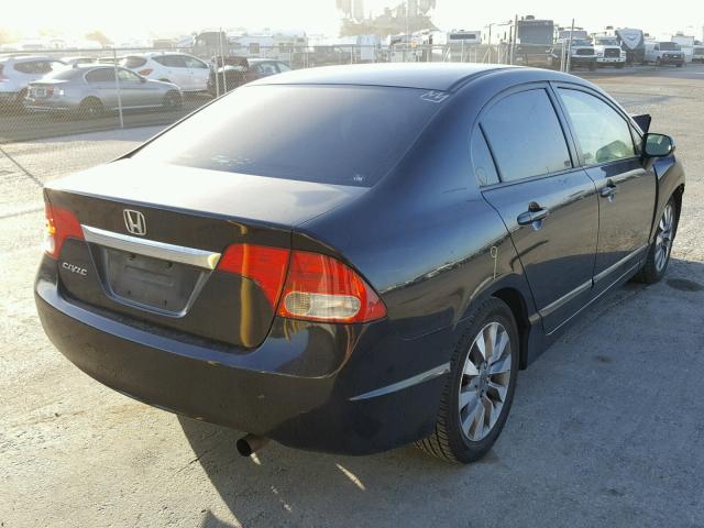 2HGFA16929H317114 - 2009 HONDA CIVIC EXL BLACK photo 4