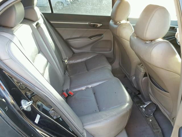 2HGFA16929H317114 - 2009 HONDA CIVIC EXL BLACK photo 6