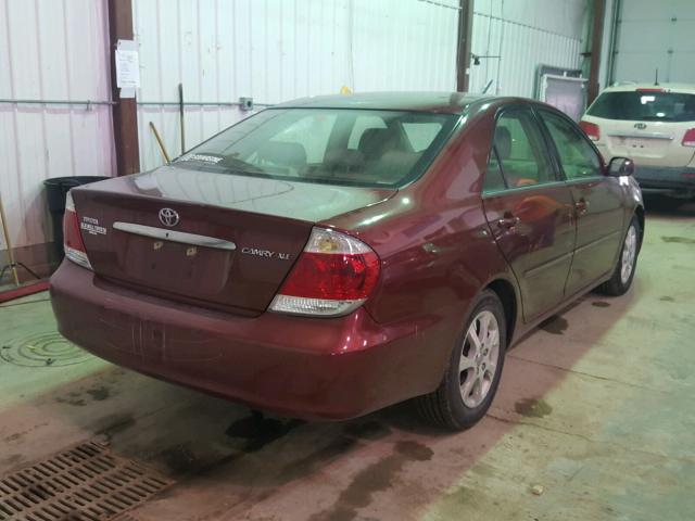 4T1BE30K65U093695 - 2005 TOYOTA CAMRY LE MAROON photo 4