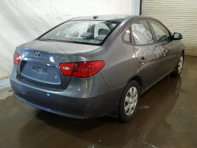 KMHDU46D18U503415 - 2008 HYUNDAI ELANTRA GL CHARCOAL photo 4